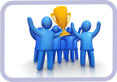 Winners compare their achievements with their goals, while losers compare their achievements with those of other people Winners with a gold trophy