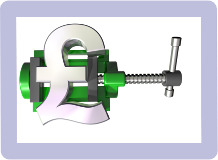 Reducing cost and offering exceptional value Squeezing pound sign offering exceptional value